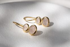 Earrings Ovale Rose Quartz