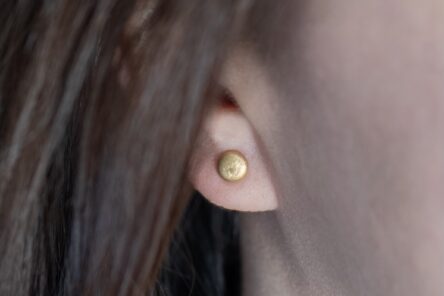 Alternative view of Earstuds Brushed Dome