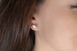 Alternative view of Earstuds Ovale Opal