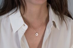Alternative view of Necklace Pink Turmaline Square