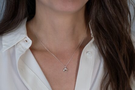 Alternative view of Necklace Rose Turmaline Baguette