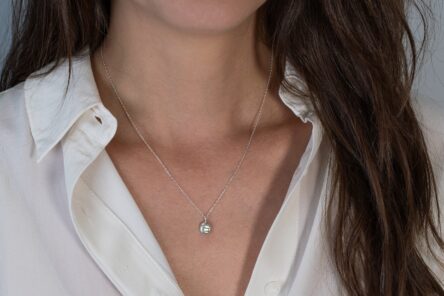 Alternative view of Necklace light Green Turmaline Baguette