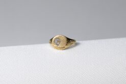 Ring With Clear Sapphire Size 52