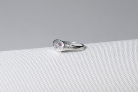 Alternative view of Ring With Pink Sapphire Size 53